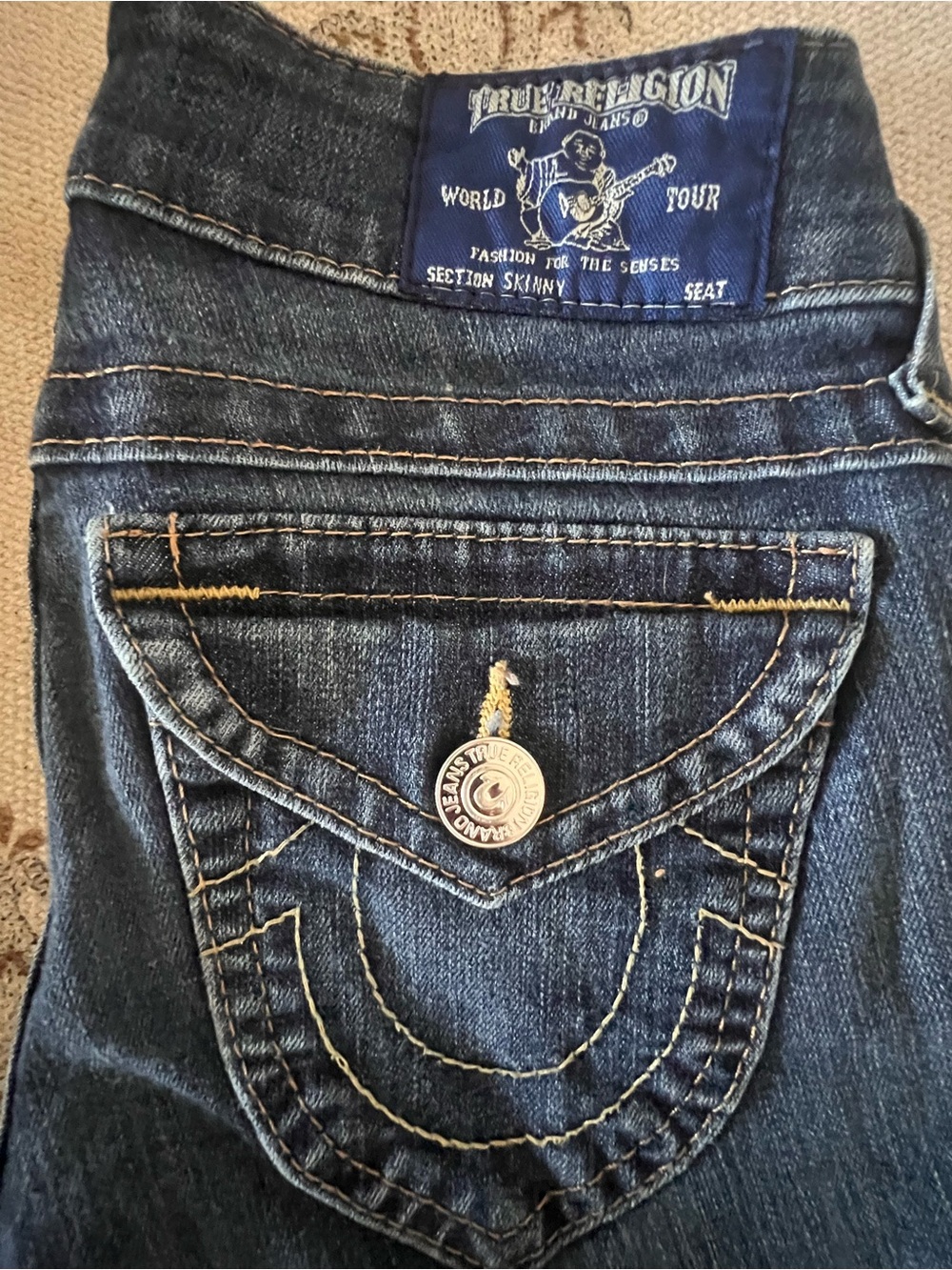 Vintage True Religion Stella Skinny Low Rise Jeans Size 23 Medium Blue - Picture 3 of 6
